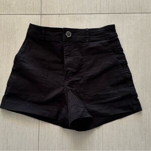 H&M Black High-Waist Shorts